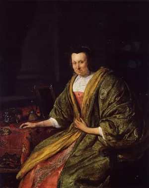 Portrait of Geertruy Gael, Second Wife of Gerrit Gerritsz Schouten by Jan Steen Oil Painting