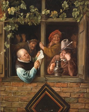 Rhetoricians at a Window by Jan Steen Oil Painting