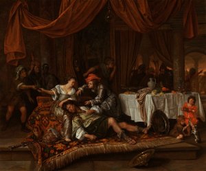 Samson and Delilah by Jan Steen Oil Painting