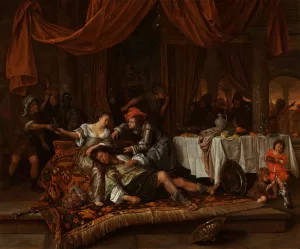 Samson and Delilah by Jan Steen Oil Painting