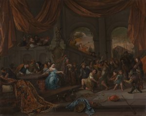 Samson Offended by the Philistines by Jan Steen Oil Painting