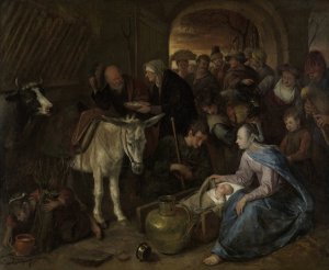 The Adoration of the Shepherds by Jan Steen Oil Painting