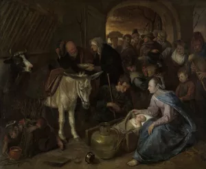 The Adoration of the Shepherds by Jan Steen The Adoration of the Shepherds by Jan Steen Oil Painting