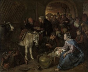 The Adoration of the Shepherds by Jan Steen Oil Painting