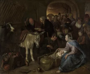 The Adoration of the Shepherds by Jan Steen The Adoration of the Shepherds by Jan Steen Oil Painting