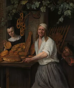 The Baker Arent Oostwaard and his Wife, Catharina Keizerswaard by Jan Steen The Baker Arent Oostwaard and his Wife, Catharina Keizerswaard by Jan Steen Oil Painting