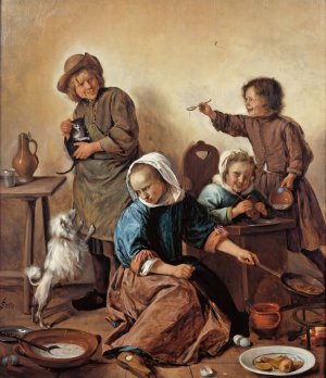 The Children's Meal by Jan Steen Oil Painting