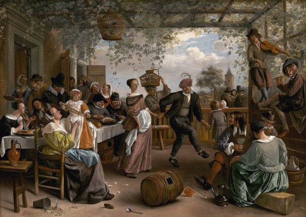 The Dancing Couple  by Jan Steen - Hand-Painted Oil Painting Reproduction