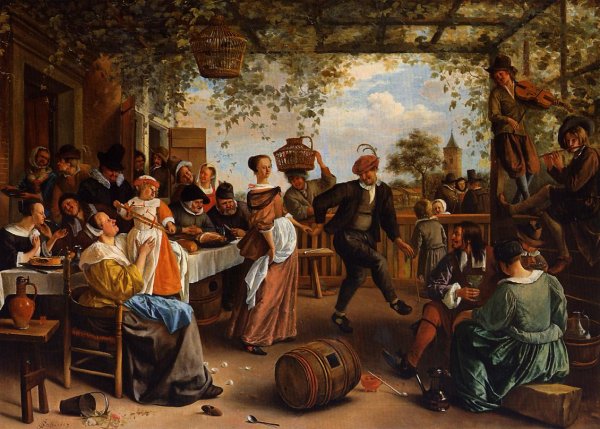 Main Product Photo of The Dancing Couple Painting by Jan Steen