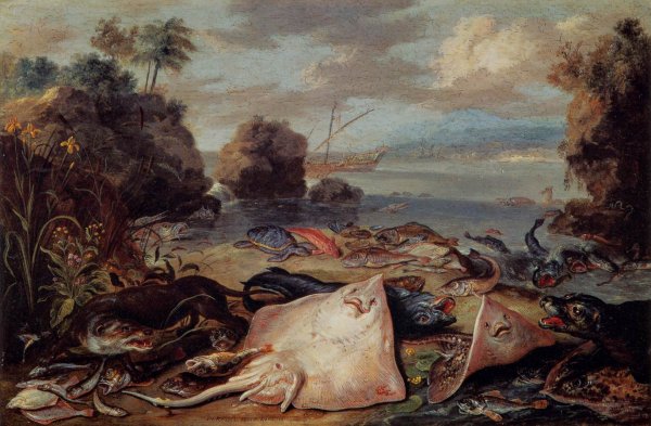 The Day's Catch by Jan Steen - Hand-Painted Oil Painting Reproduction