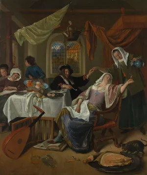 The Dissolute Household by Jan Steen The Dissolute Household by Jan Steen Oil Painting