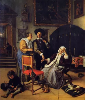 The Doctor's Visit by Jan Steen - Oil Painting Reproduction