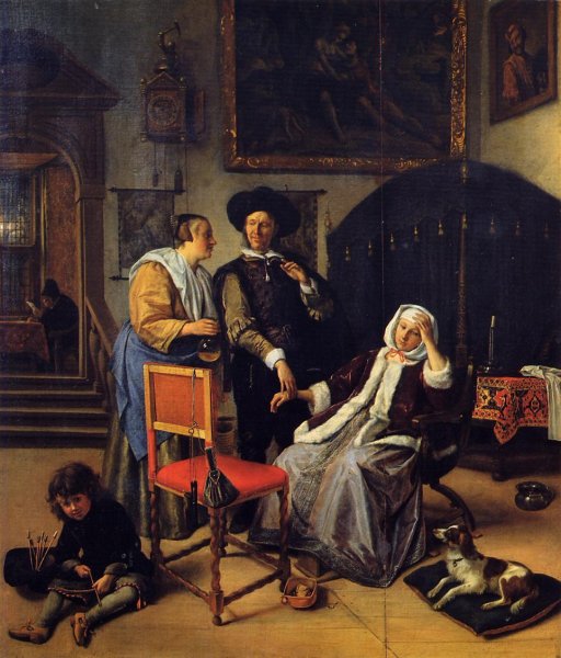 The Doctor's Visit by Jan Steen - Hand-Painted Oil Painting Reproduction