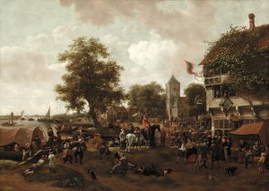 The Fair at Oegstgeest by Jan Steen Oil Painting
