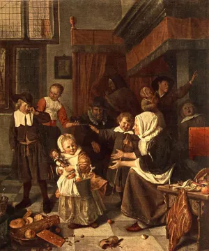 The Feast of St. Nicholas Oil painting by Jan Steen