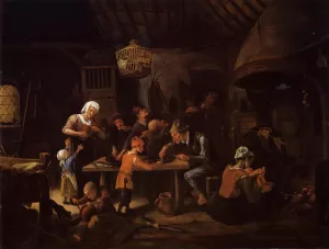 The Lean Kitchen by Jan Steen - Oil Painting Reproduction