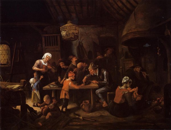 Main Product Photo of The Lean Kitchen Painting by Jan Steen