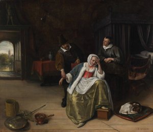 The Lovesick Maiden by Jan Steen Oil Painting