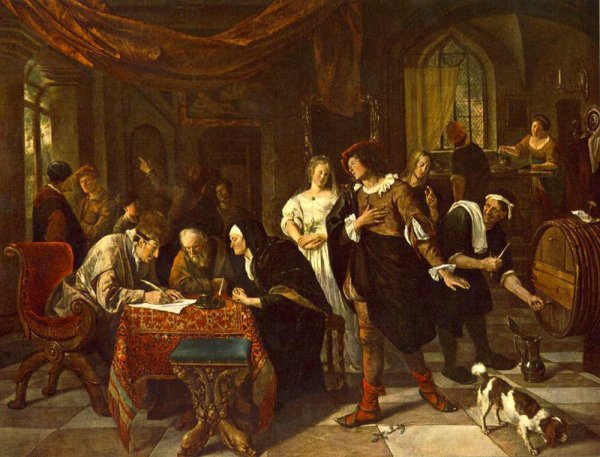 Main Product Photo of The Marriage Painting by Jan Steen