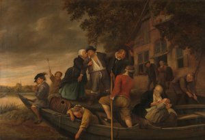 The merry homecoming by Jan Steen Oil Painting
