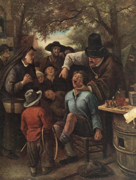 Main Product Photo of The Quackdoctor Painting by Jan Steen