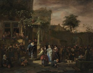 The Village Wedding by Jan Steen Oil Painting