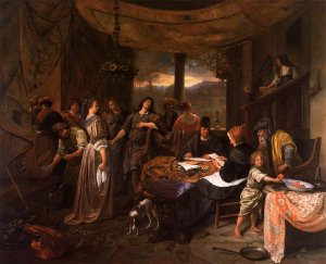 The Wedding of Tobias and Sarah by Jan Steen Oil Painting
