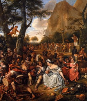 The Worship of the Golden Calf by Jan Steen Oil Painting