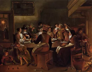 Twelfth Night by Jan Steen - Oil Painting Reproduction