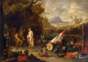 Venus at the Forge of Vulcan painting by Jan Steen