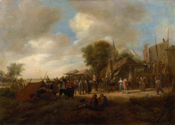 Village Fair  by Jan Steen - Hand-Painted Oil Painting Reproduction