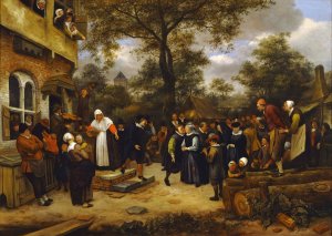 Village Wedding by Jan Steen Oil Painting