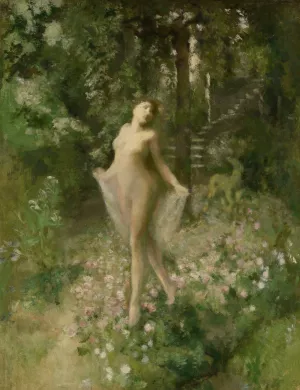 Shower of Roses Oil painting by Jan Stobbaerts