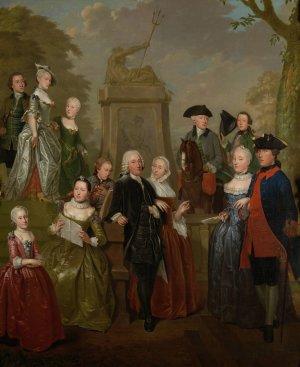 Portrait of Theodorus Bisdom van Vliet and his Family by Jan Stolker Oil Painting