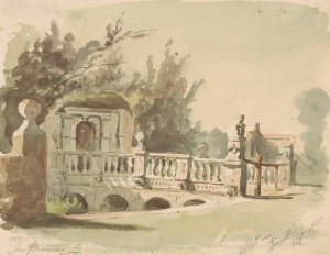 Poort van het slot van Heemstede by Jan Striening Oil Painting