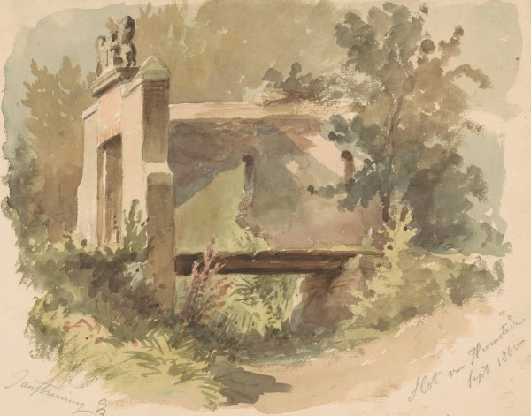 Ruine van het slot van Heemstede  by Jan Striening - Hand-Painted Oil Painting Reproduction