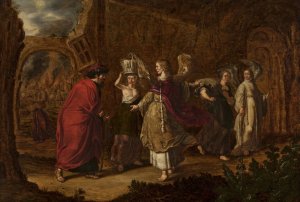 Lot Fleeing from Sodom by Jan Tengnagel Oil Painting