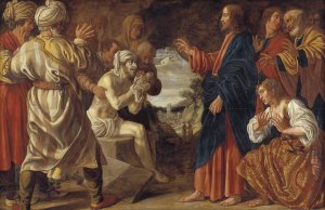 The Raising of Lazarus by Jan Tengnagel Oil Painting