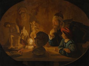 The Drawing Lesson by Jan Ter Borch Oil Painting