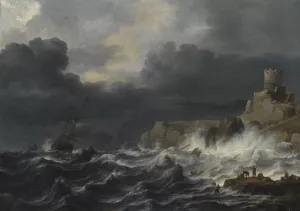 Seascape by Jan Theunisz Blanckerhoff Oil Painting