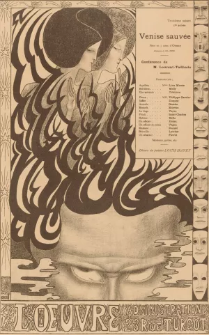 Affiche voor het toneelstuk Venise sauvee van Thomas Otway by Jan Toorop Oil Painting