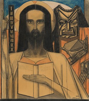 Etude pour 'Christus in de Woestijn' by Jan Toorop Oil Painting