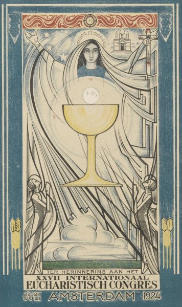 Poster for the International Eucharistic Congress  by Jan Toorop - Hand-Painted Oil Painting Reproduction