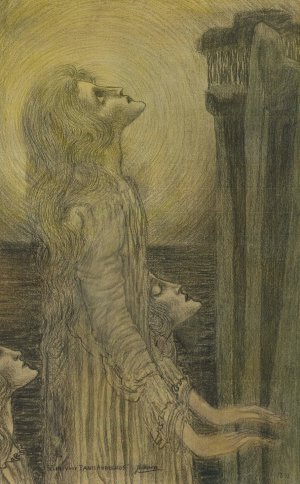 Schets voor Panis Angelicus by Jan Toorop Oil Painting