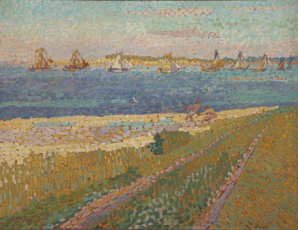 The Schelde near Veere  by Jan Toorop - Hand-Painted Oil Painting Reproduction