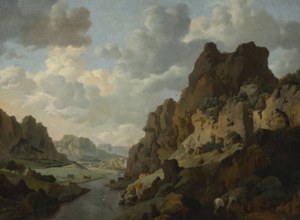 Main Product Photo of Mountain landscape  Painting by Jan Van Aken