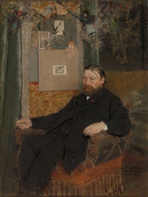 The Composer Peter Benoit by Jan Van Beers Oil Painting