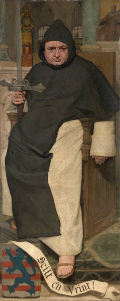 Willem van Saeftinghe, Lay Brother of Ter Doest Abbey by Jan Van Beers Oil Painting