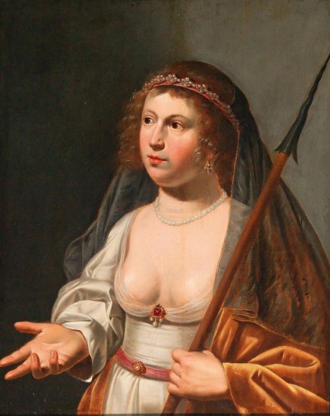 A Young Shepherdess by Jan Van Bijlert - Hand-Painted Oil Painting Reproduction