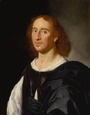 Portrait Of A Gentleman Wearing A Purple Doublet And A White Shirt by Jan Van Bijlert Oil Painting